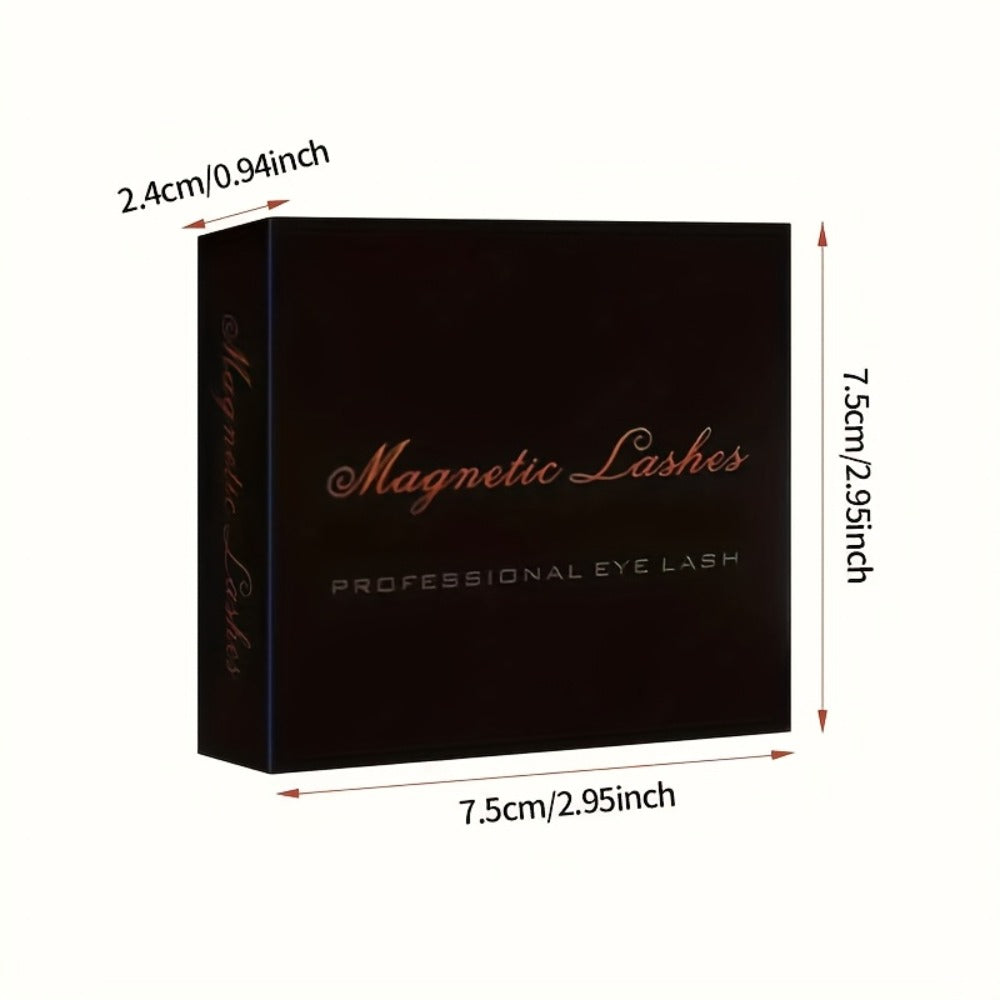 8-Pair Glue-Free Dual Magnetic False Eyelashes 3D Reusable Set — No Eyeliner Needed, Waterproof, Includes Applicator Clip, Natural Look for Daily Wear & Special Occasions