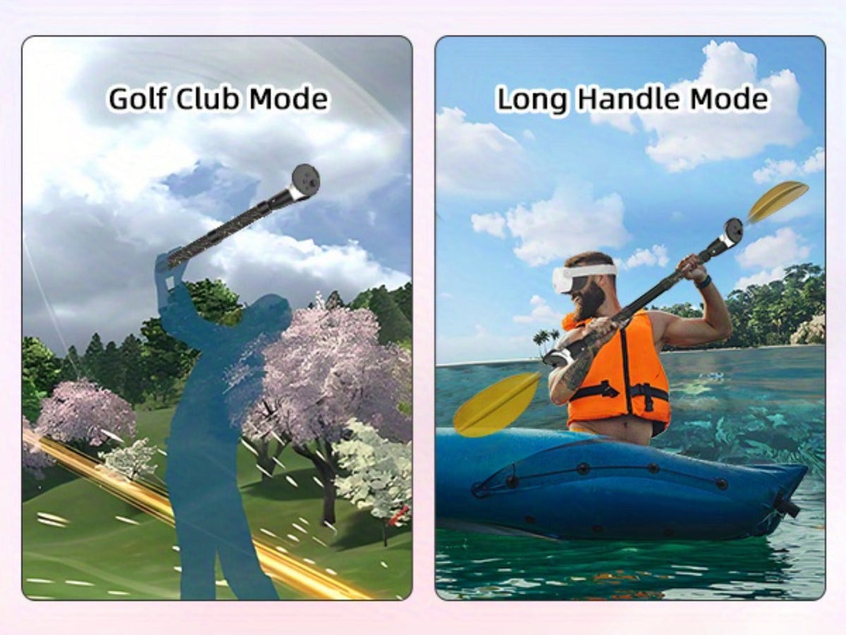 Meta Quest 3S Controller Handle Extension Grips – 3-in-1 VR Handle Attachments for Beat Saber, Golf+, Tennis & More, Anti-Slip ABS Grip with Safety Wire, Compatible with Meta Quest 3S & Quest 3