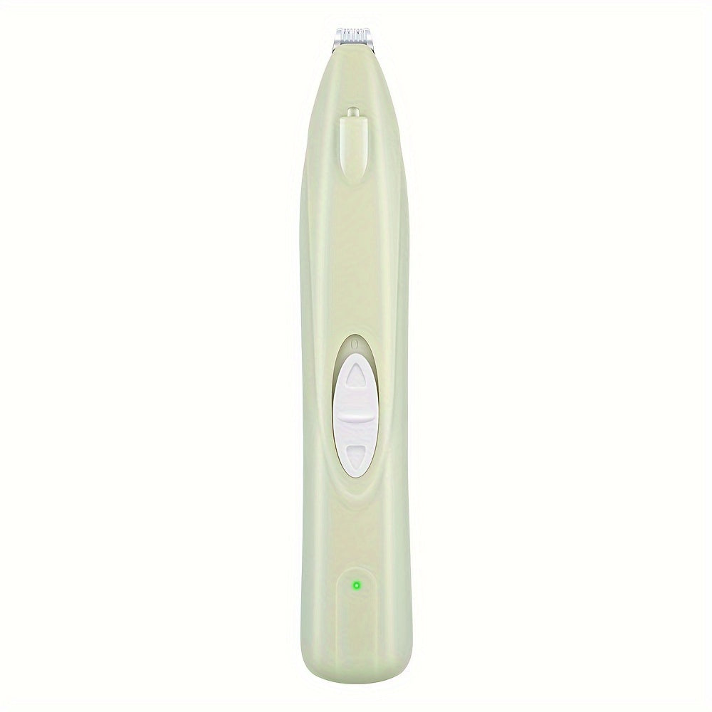 Dog Paw Trimmer with LED Light – Rechargeable Pet Hair Clipper for Paws, Eyes, Face & Rump, Stainless Steel Blades, Quiet Motor for All Breeds