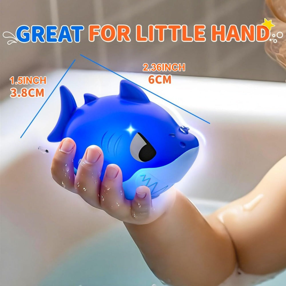 Ocean Animal Light Up Bath Toys 6 8 10 Pack – Glowing Sea Creature Floating Bathtub Toys for Baby Toddlers, Water Pool Toys for Boys & Girls, Random Colors Bath Time Gift Set
