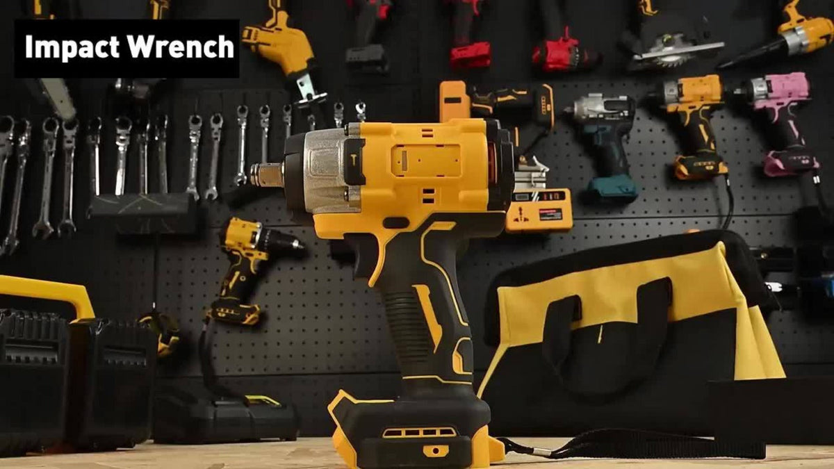 Cordless Impact Wrench 1/2 Inch Brushless – 450N.m 259Ft-lbs High Torque Impact Gun, 3300RPM Variable Speed, 12 Sockets, Fast Charger & Dual Battery Options for Auto Repair & Home Use