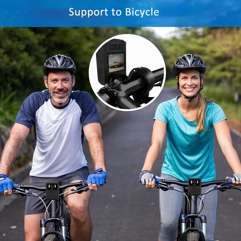 Body Camera with Night Vision & Audio Recording | 150° Wide Angle, 1800mAh Battery, HD Video, Compact Wearable Security Camera for Law Enforcement, Security Guards, Outdoor Use (No SD Card)