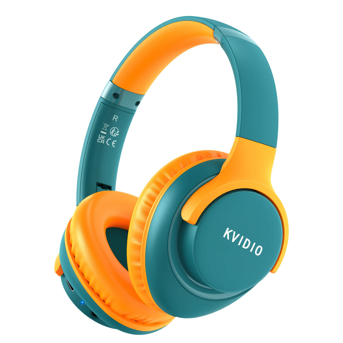 KVIDIO 65H Over-Ear Headphones Wireless HiFi Stereo Rich Bass Low Latency Foldable Lightweight Built-In Mic Ultra-Long Battery Life for Travel Work Study