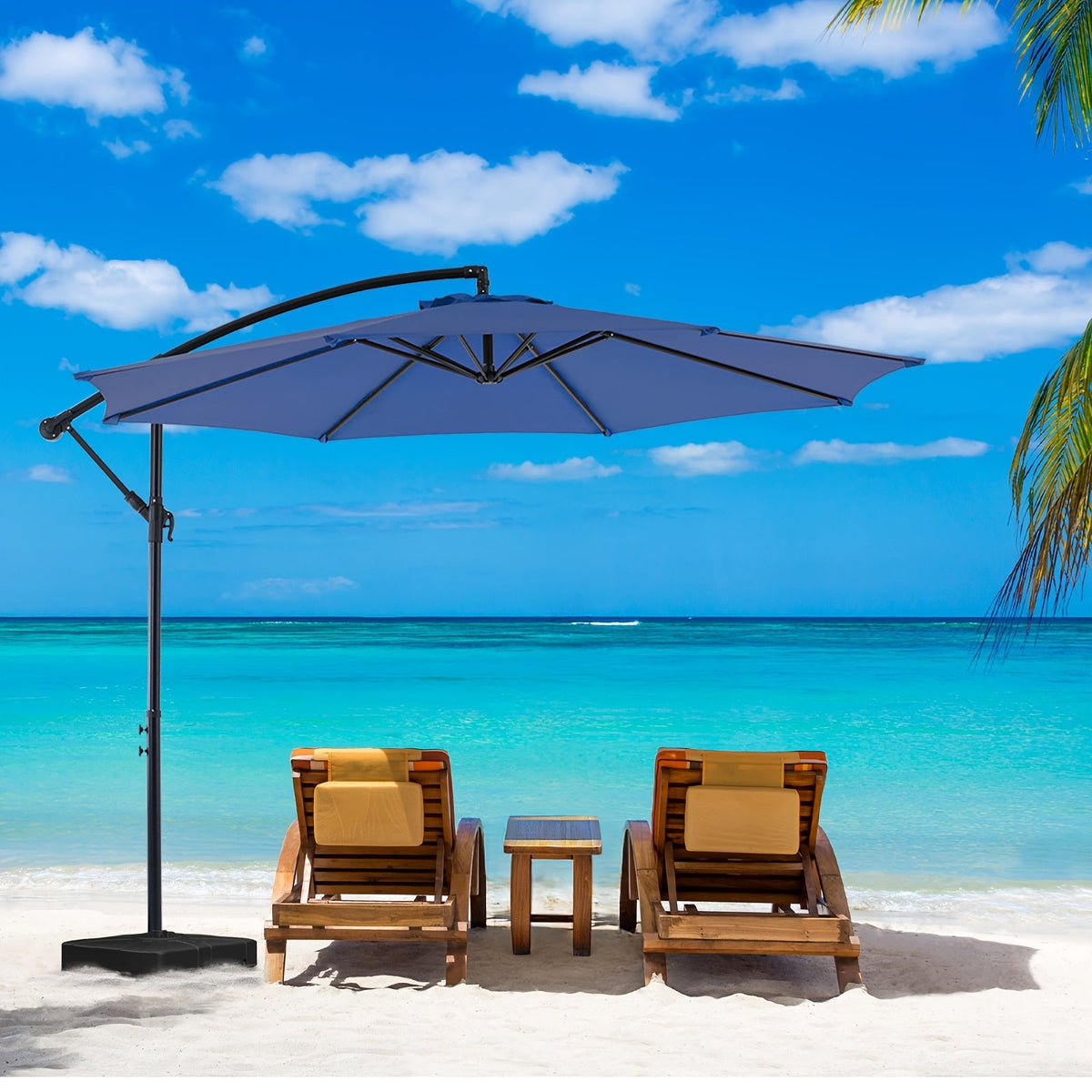 Patio Umbrella shown in the Blue (10FT) option