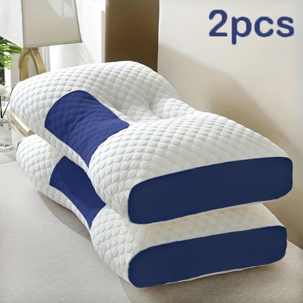 Neck Support Pillows 2 Pack Ultra Soft Premium Bed Pillows with Removable Machine Washable Covers Breathable Fabric for Deep Sleep Bedroom Home Decor Multiple Colors