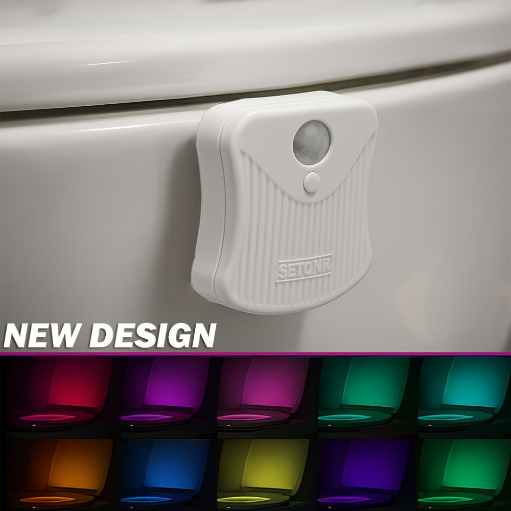 Toilet Night Light 2 Pack Motion Activated Dimmable LED – Smart Bathroom Bowl Light with Motion Sensor Auto On Off for Bathroom Toilet Seat Night Safety Gift