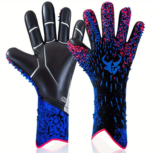 Soccer Goalkeeper Gloves with 4 mm Grip Palm and Ventilated Design, Sizes 6–10