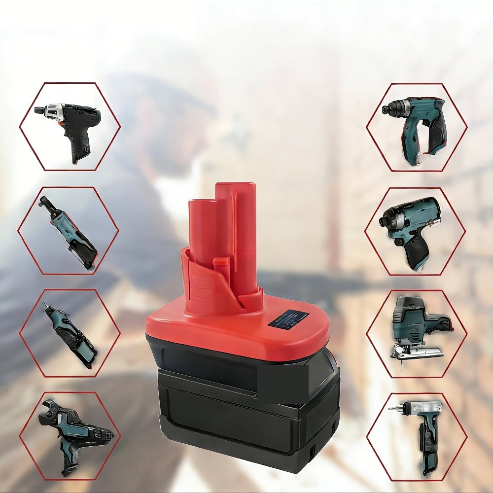 Battery Adapter Converter for Dewalt 20V & 18V Red Tools Li-ion Battery to 12V Power Tool Replacement – Lithium Ion Compatible Adapter