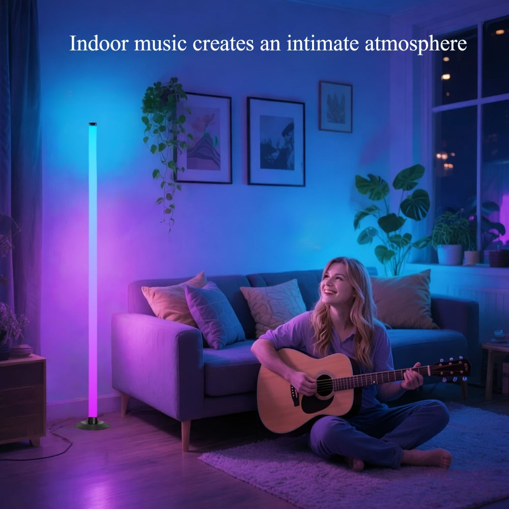 Smart RGB Corner Floor Lamp RGBICB 172 LEDs 1000lm - APP & Remote Control 16 Million Colors 64+ Music Sync Modes USB Powered Standing Lamp for Bedroom Gaming Room Living Room Home Decor