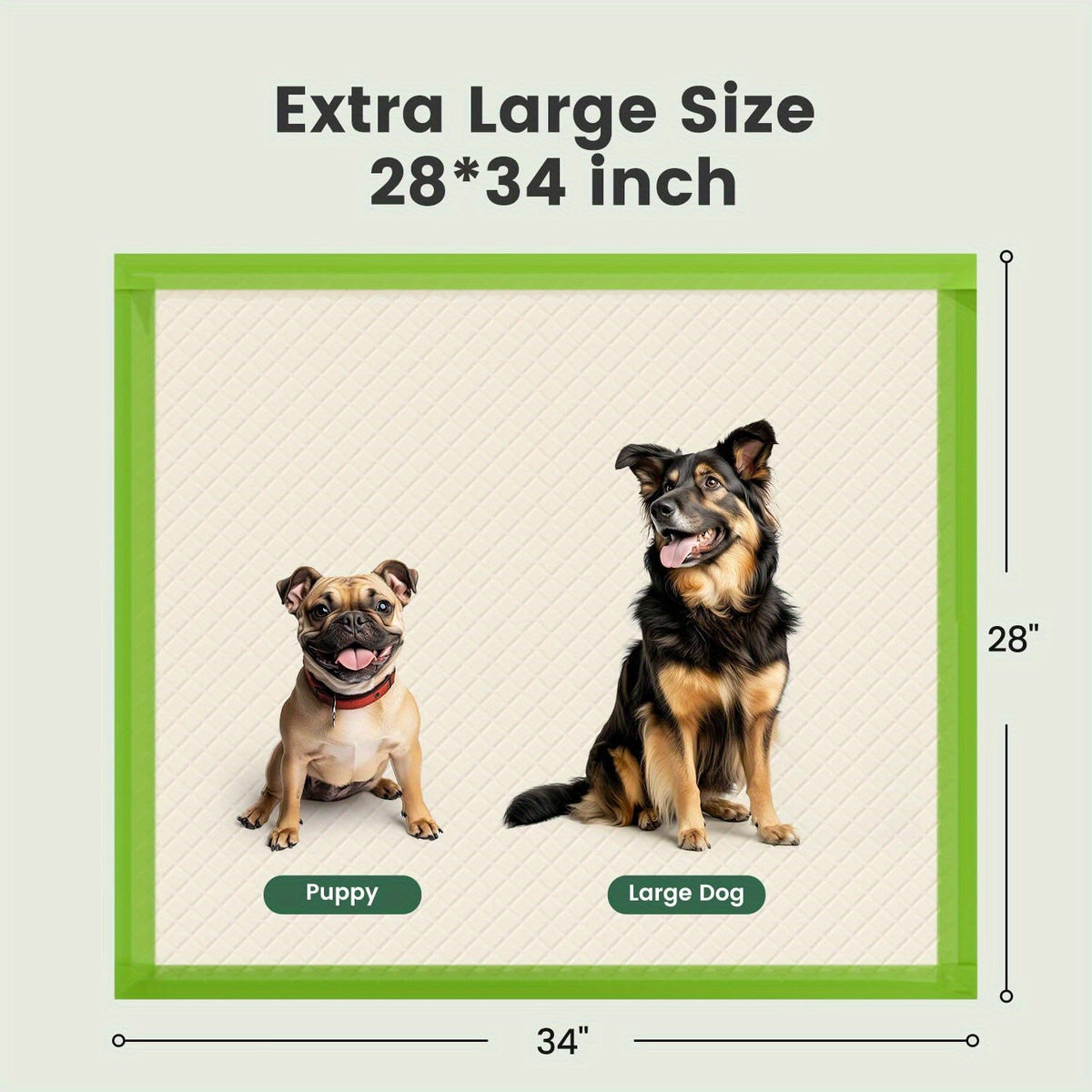 Puppy Pee Pads Jumbo Extra Large for Big Dogs - 6-Layer Heavy Duty Leakproof & Odor Control, Quick-Dry Super Absorbent Training Pads for Housebreaking, Senior Pets & Potty Training - 50 or 100 Pack