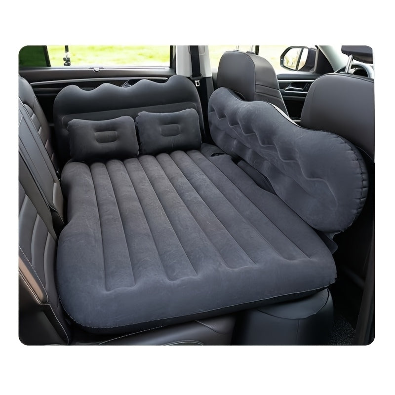Car Inflatable Mattress SUV Back Seat Sleeping Pad Foldable Portable Travel Air Bed with Electric Pump Storage Bag Repair Kit for Camping Road Trip Outdoor Adventure Fits SUV Sedan MPV