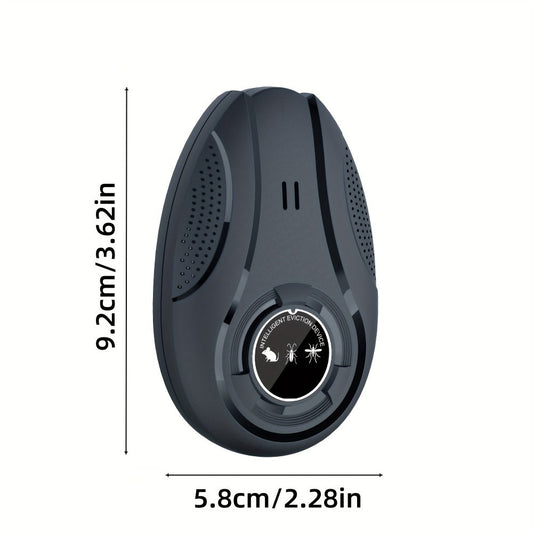 Ultrasonic Pest Repeller with Mosquito Repellent Stickers, Black 3-Pack or White 1- or 2-Pack