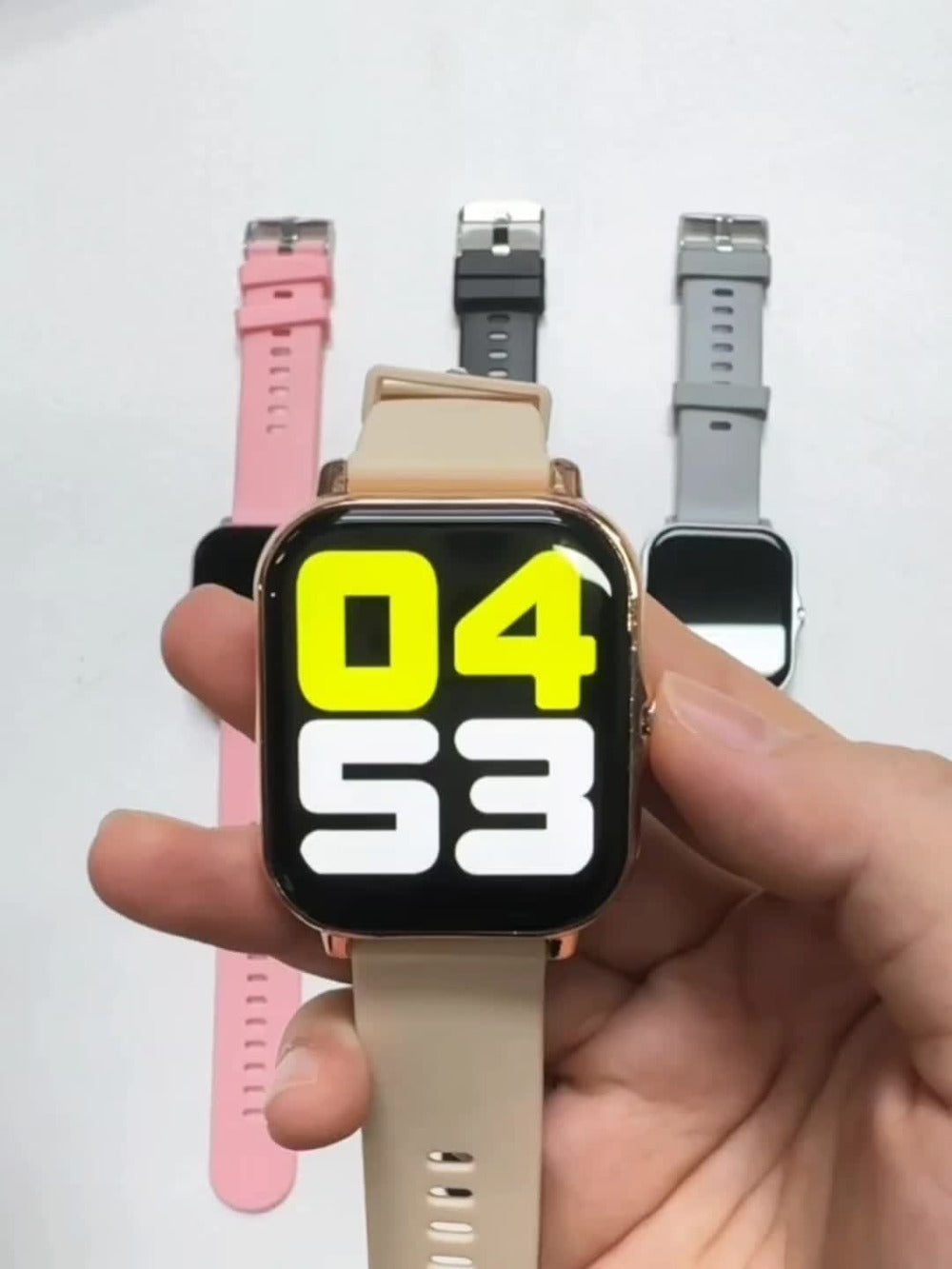 Email Display Smartwatch 1.83" Full Touch – Wireless Calling, Pedometer, Activity Tracker, Multi-Exercise Modes, Dual TPU Strap, USB Rechargeable – Unisex Fitness Watch Pink Silver Black Gold