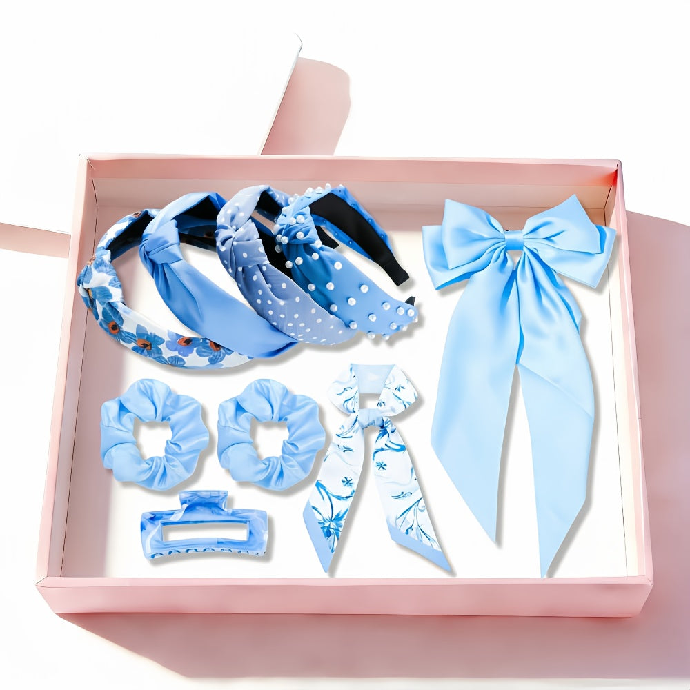 Hair Accessories Set with Headbands, Hair Clips, Hoops and Hair Rings, Bow and Elastic Styles, 14 Color Options