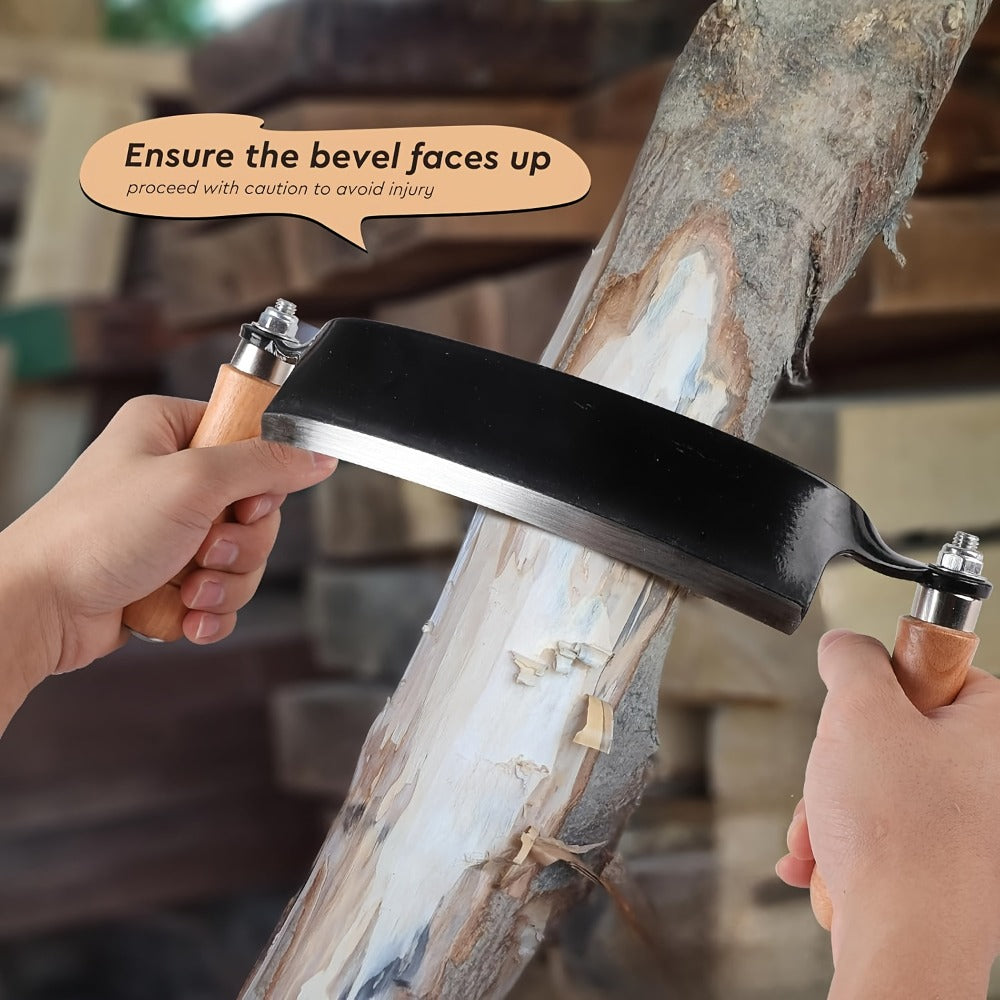 Draw Knife Woodworking Tool Curved, 5" 8" 10" Drawknife Debarking Shave Tool with Ergonomic Handle, Wood Bark Stripper for Timber Framing, Wood Turning, Carving & Log Peeling