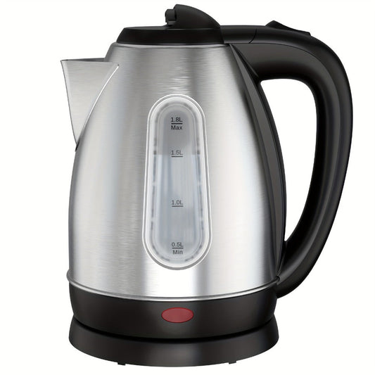 Electric Kettle, 1.8L 1200W Stainless Steel with Auto Shut-Off and 360° Swivel Base