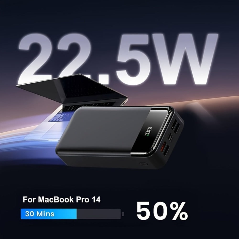 60000mAh Power Bank 22.5W Fast Charging with Built-in Light LED Power Display Removable Emergency Battery Pack for Android iPhone Phones Tablets Outdoor Travel Camping