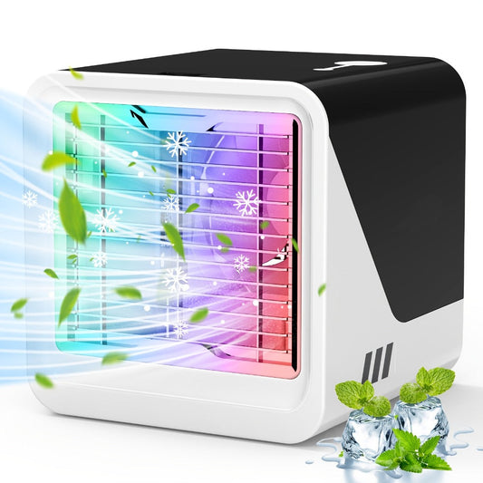 Personal Evaporative Air Cooler with USB Power, 3 Speeds and Auto-Off Timer