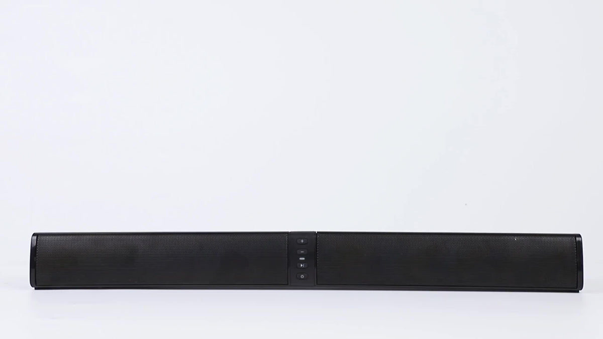 TV Soundbar Surround Sound System – Separable All-in-One Home Theater with 4x5W Magnetic Speakers, Echo Tube, Wireless & AUX Connection, TWS Pairing, Compatible with PC, Gaming & Projectors, Black