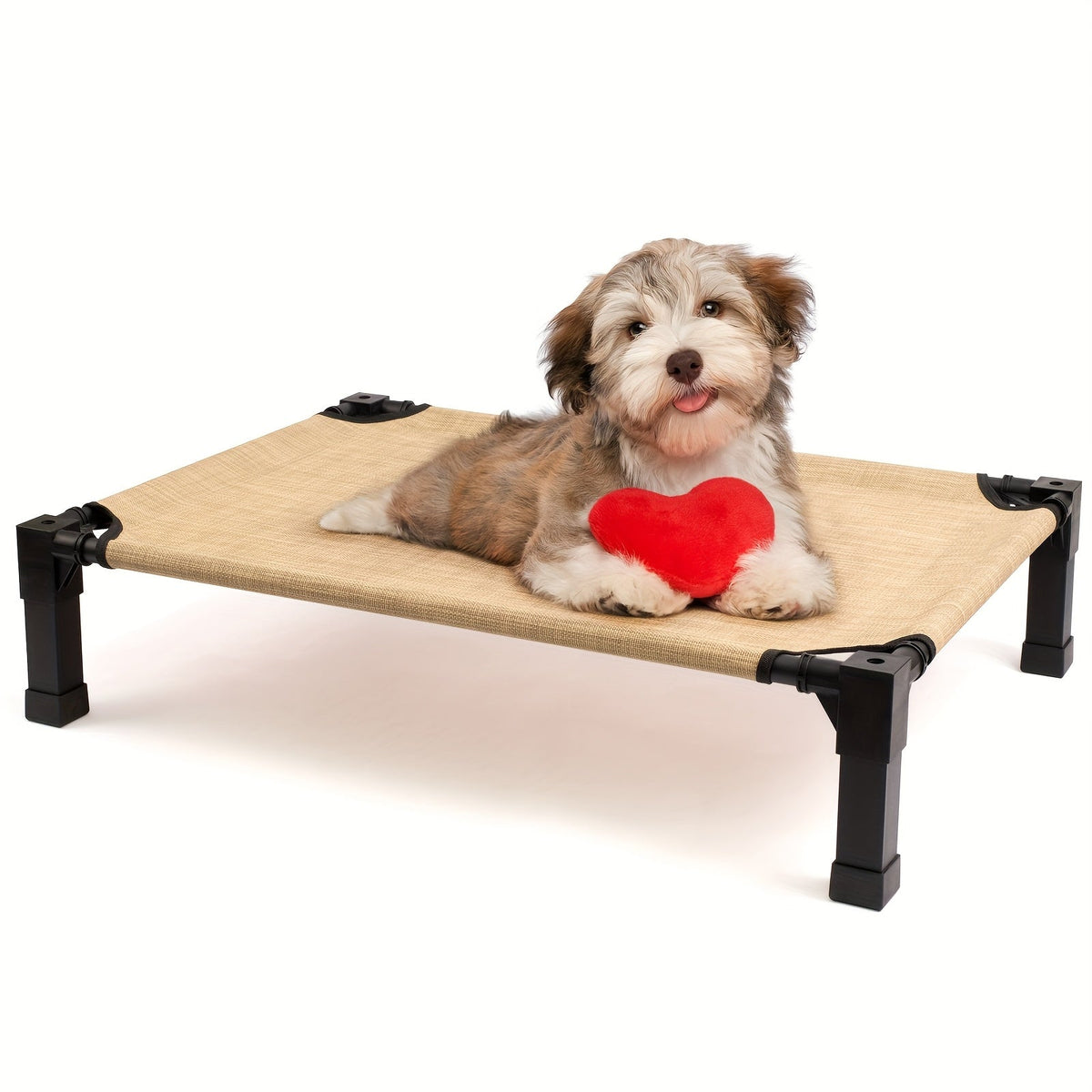 Elevated Dog Bed Cooling Raised Cot with Metal Frame – Washable Breathable Mesh, No-Slip Feet, Portable Dog Cot for Indoor & Outdoor Use, 4 Sizes, 7 Colors