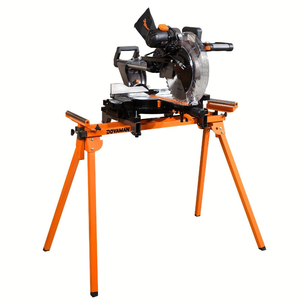 Miter Saw Stand with 78-1/8" Sliding Rail – 3-Step Quick Fold, 22LB Lightweight, 330LB Capacity, Universal Fit for DeWalt Makita Bosch & Most Miter Saw Brands