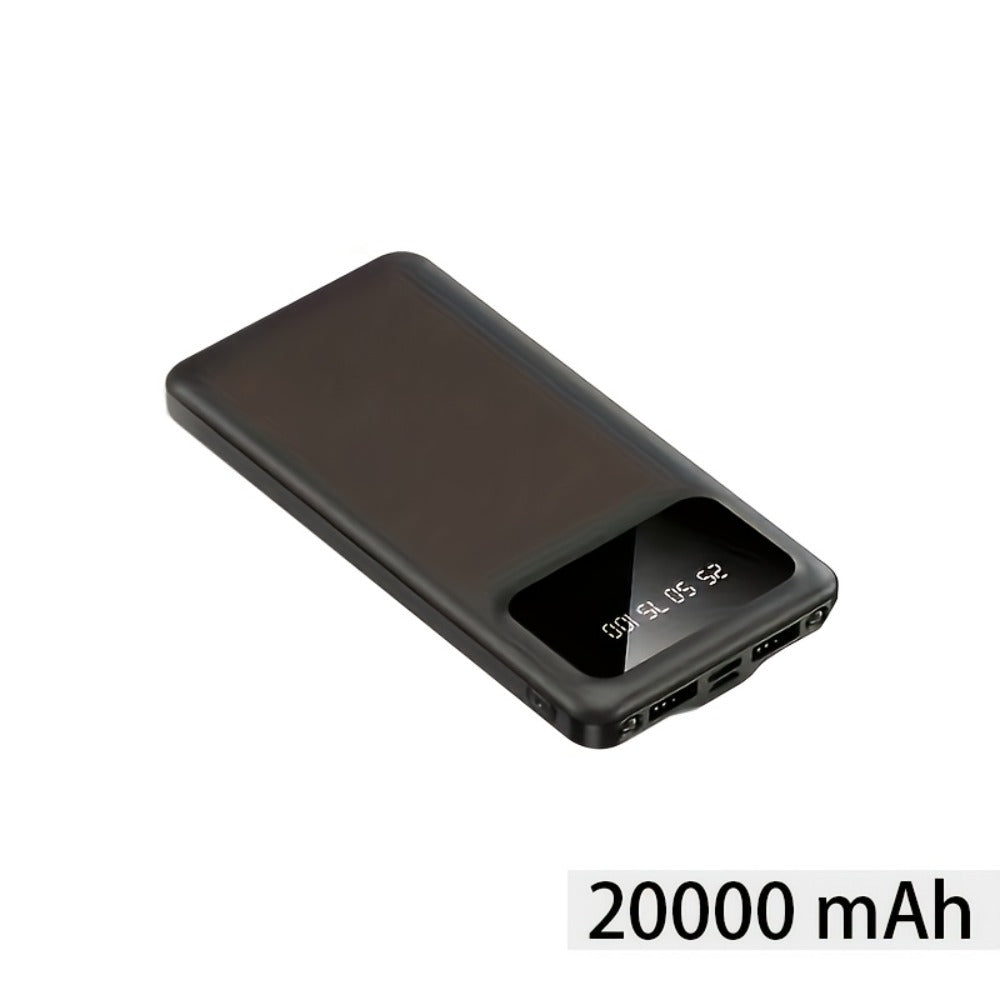 20000mAh Portable Power Bank Dual USB Output with LED & Digital Display – 5V 2.1A Charger, USB-C & Micro Input, Safe Polymer Lithium Battery for iPhone, Android & All Mobile Devices