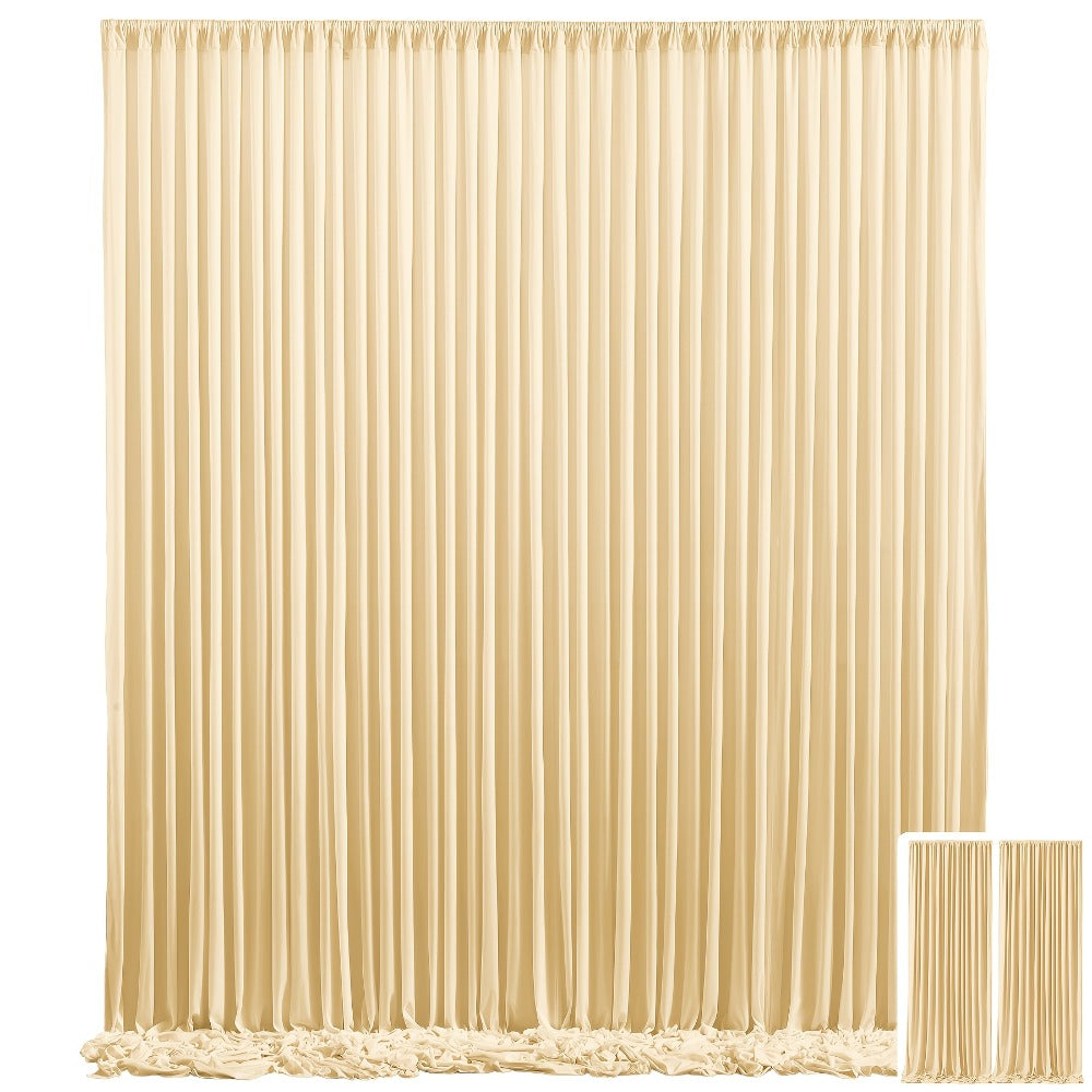 Party Backdrop Curtains 2pcs 7.2x10FT Non-Transparent Wrinkle-Free with Poles for Wedding Birthday Bridal Shower Christening Graduation Prom Holiday Photo Booth Decoration