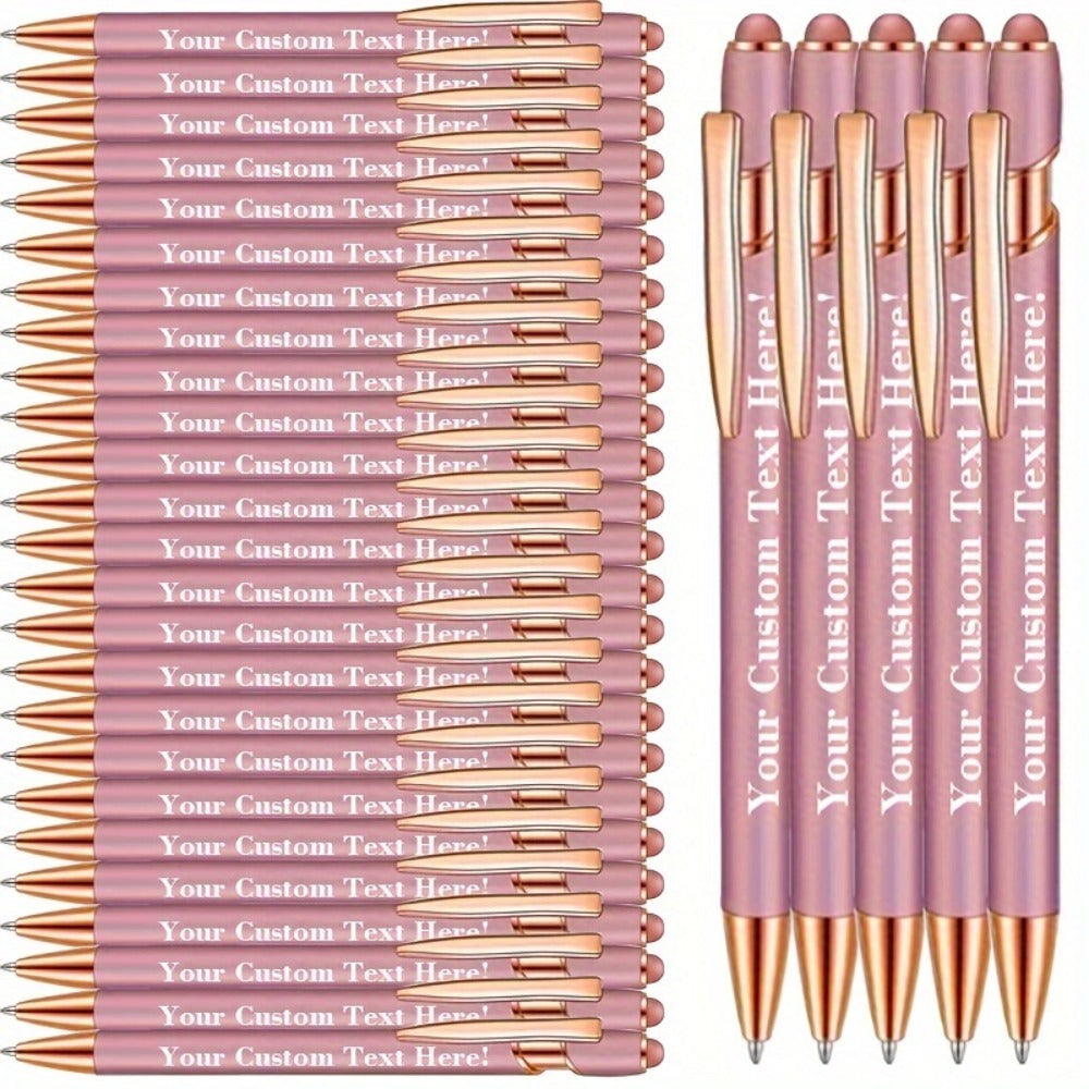 Ballpoint Stylus Pens 30 Pack – 2-in-1 Touchscreen Stylus & Ballpoint Pen with Comfortable Grip, Personalized Engraving, Bulk Set for Office, School, Wedding & Party Favors