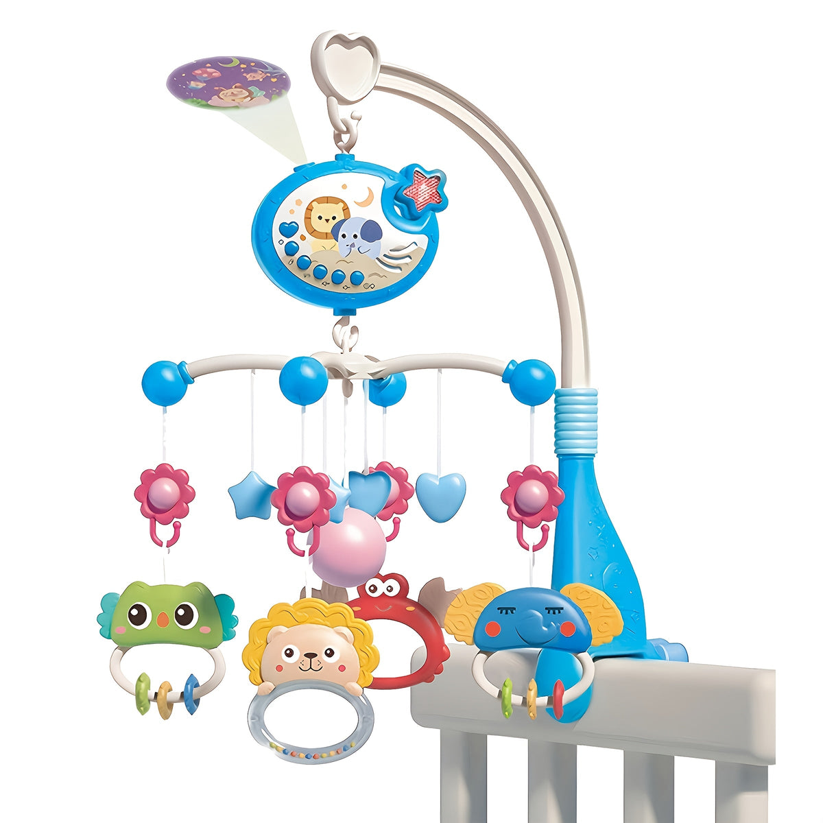 Baby Musical Crib Mobile with Music & Lights Projection – Take-Along Rattle & Music Box | Owl, Star & Penguin Styles | Newborn Infant Sleep Soother Gift for Boys & Girls