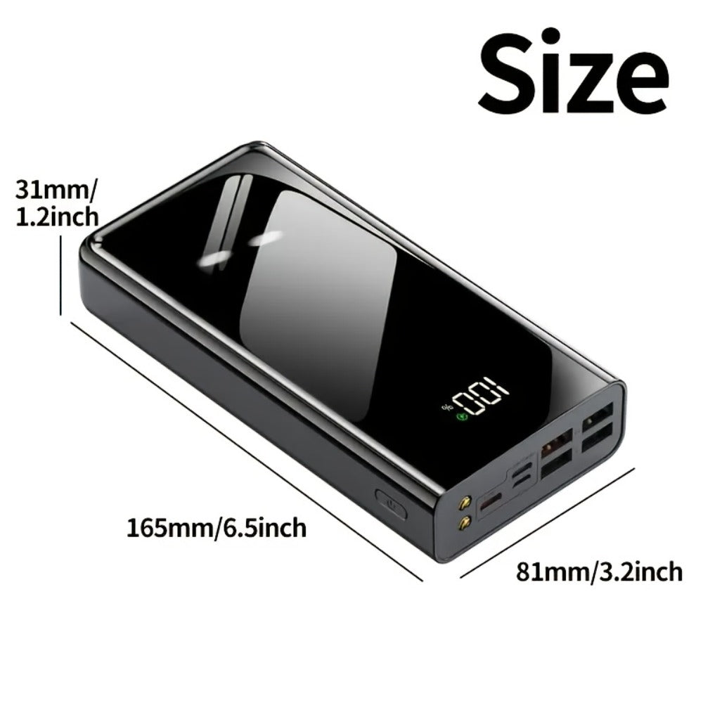 100000mAh Power Bank 22.5W Fast Charging Portable Charger with LED Display & Flashlight – High Capacity 30000mAh Battery Pack for iPhone Android Samsung Tablet Camping Outdoor Travel Emergency