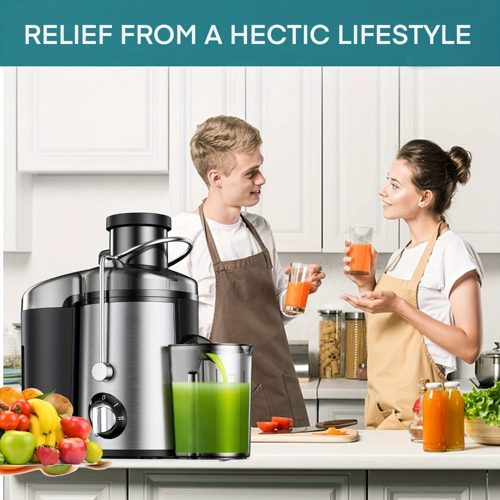 Centrifugal Juicer Machine 3-Inch Wide Mouth 3-Speed Settings – High Juice Yield Fast Extraction for Fruits & Vegetables | Easy Clean Detachable Parts Food Processor Blender Kitchen Appliance