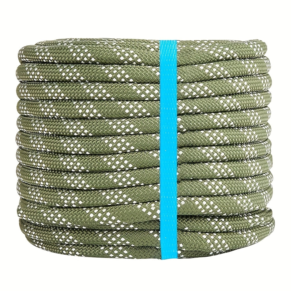 Double Braided Nylon Rope 1/2 Inch Heavy Duty Polyester – 100ft 150ft 200ft Multi-Color for Anchoring Towing Cargo Sailing Dock Lines & Outdoor Use