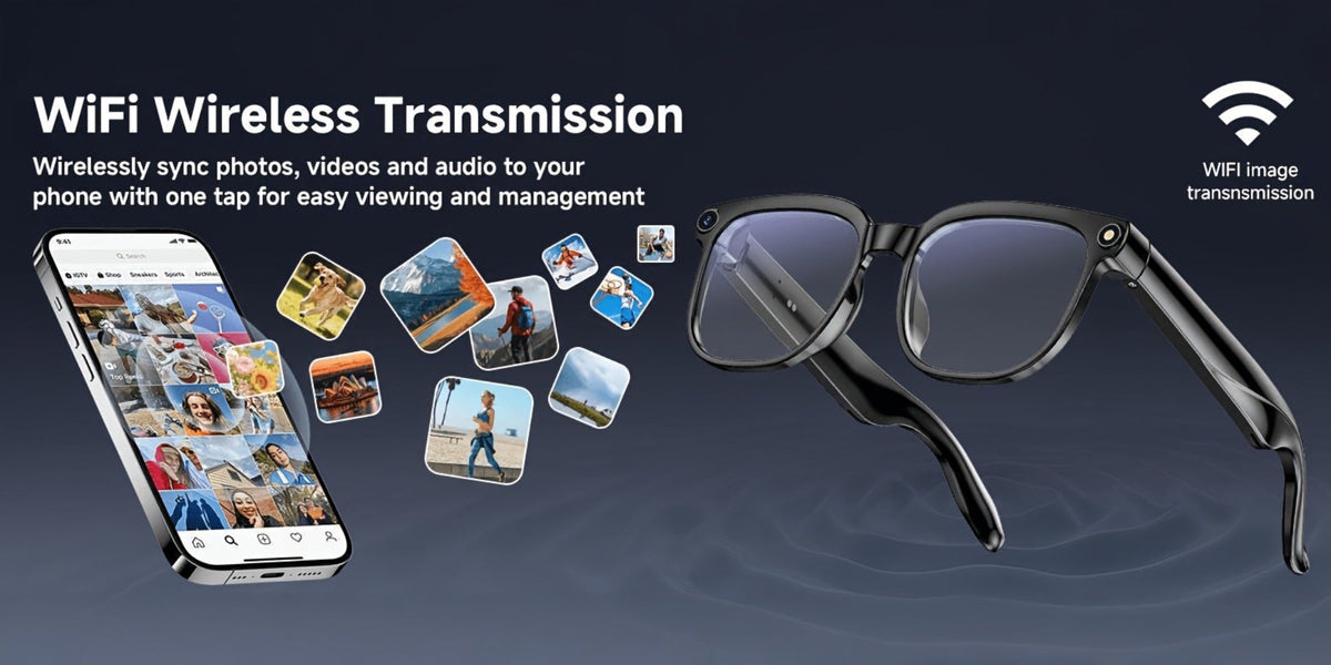 AI Translation Glasses with Camera 8MP HD Video & Photochromic Lenses – Voice Assistant | Object Recognition | Hands-Free Music & Calls | Wireless Smart Eyewear for Travel Business Daily Use | Tech Gift