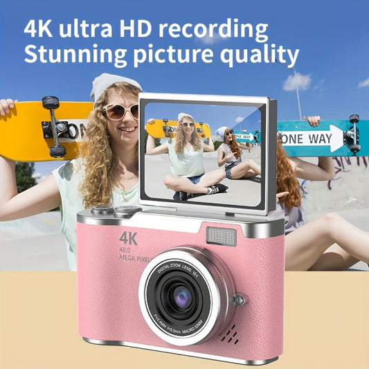 4K Digital Camera with 2.4-Inch Flip Screen for Photos, Video & Vlogging