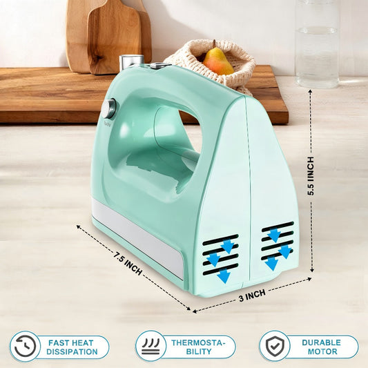 Electric Hand Mixer with 5 Speeds, Turbo Boost and Stainless Steel Accessories