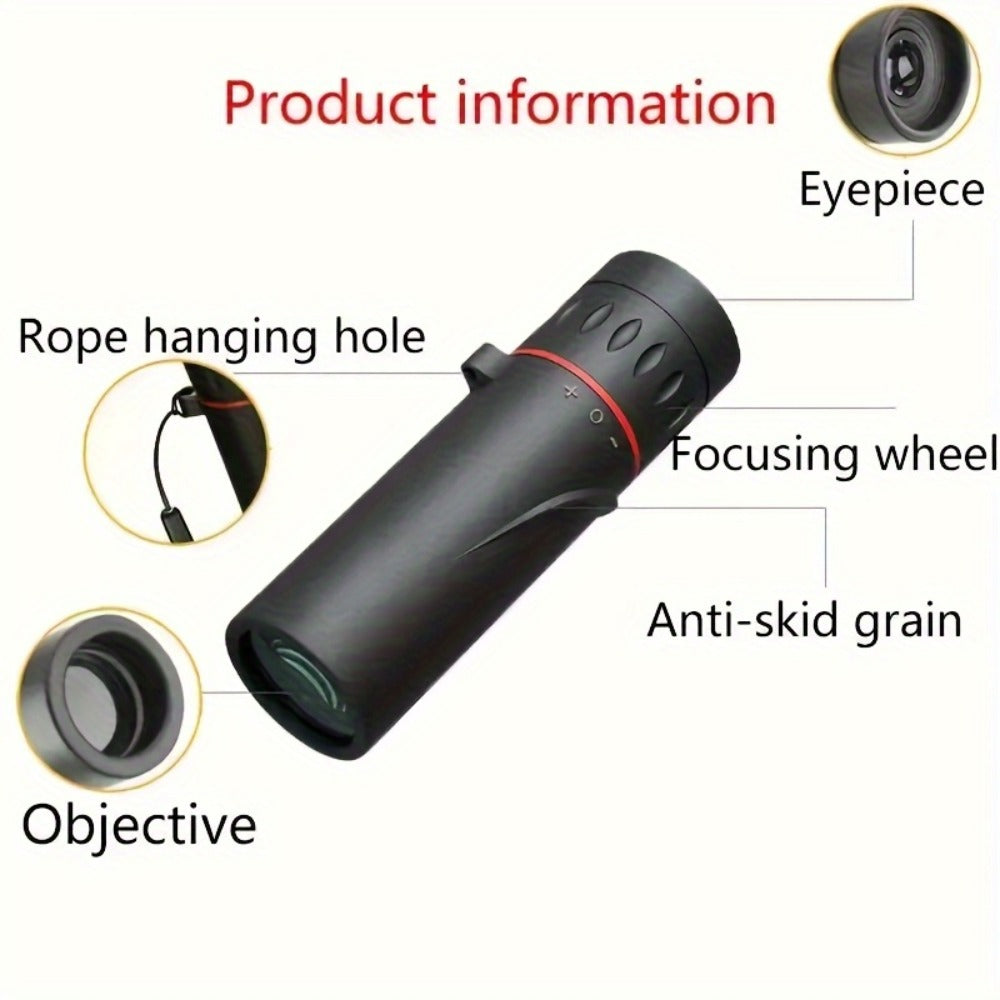 10X25 Monocular Telescope with Ergonomic Rubber Grip | Lightweight Fixed Focus 10X Zoom 25mm Lens for Hiking, Camping, Birdwatching, Hunting & Outdoor Sports