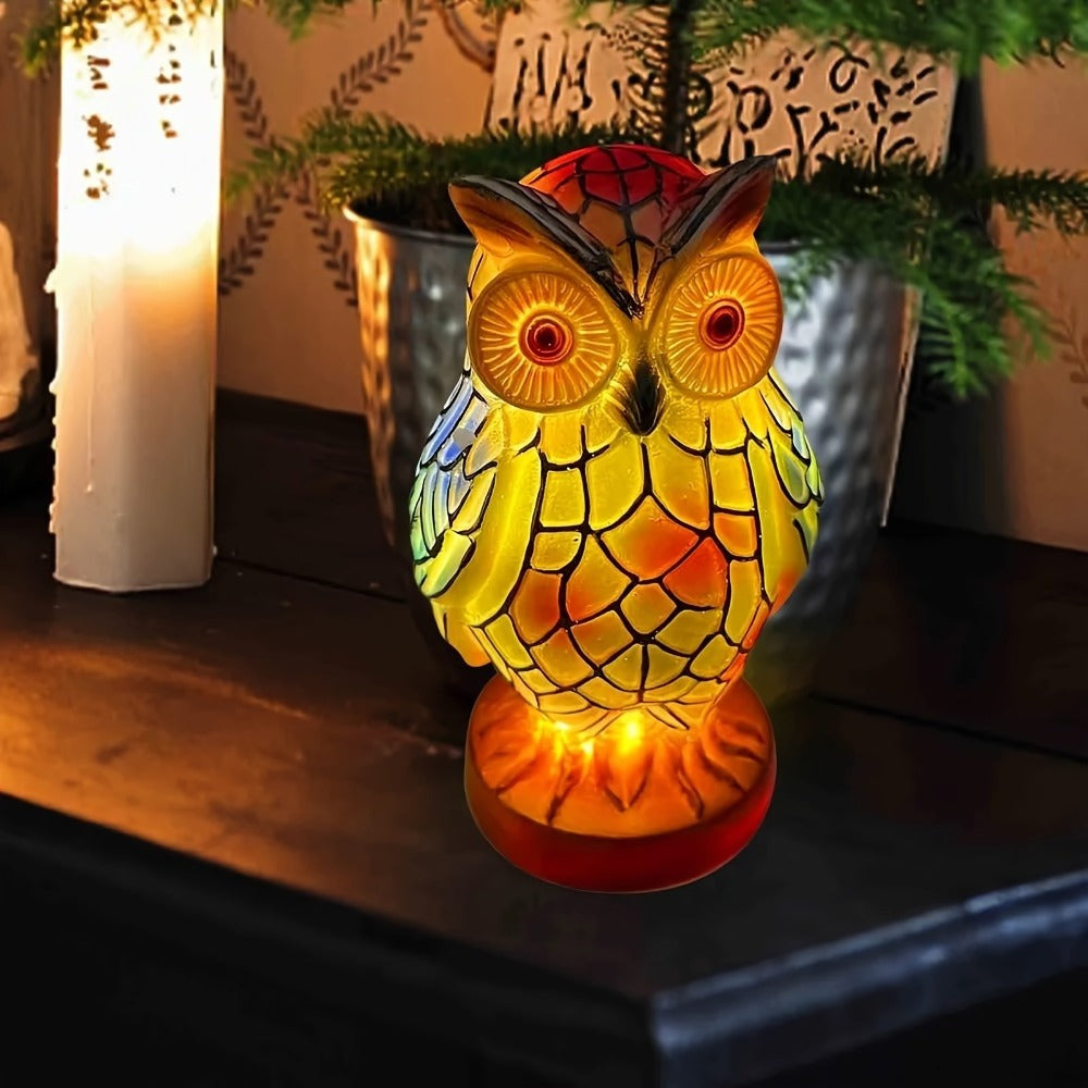 3D Resin Animal Night Light – Bohemian Vintage Dragon, Owl & Sea Turtle Stained Desk Lamp for Bedroom, Home Decor, Birthday & Christmas Gift (Dragon / Owl / Sea Turtle)