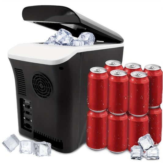 Car Mini Fridge, 3-Gallon 12V/24V DC Portable Cooler for Twelve 330 mL Cans, Black