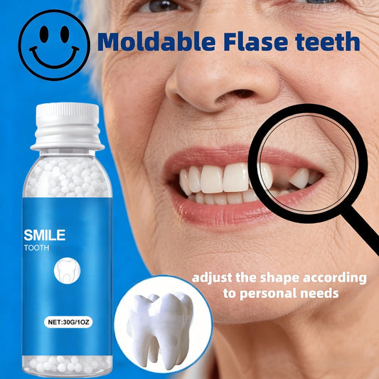 Moldable Fake Teeth Kit for Adults, Temporary Cosmetic Tooth Filling for Gaps & Costume Smiles, Unisex