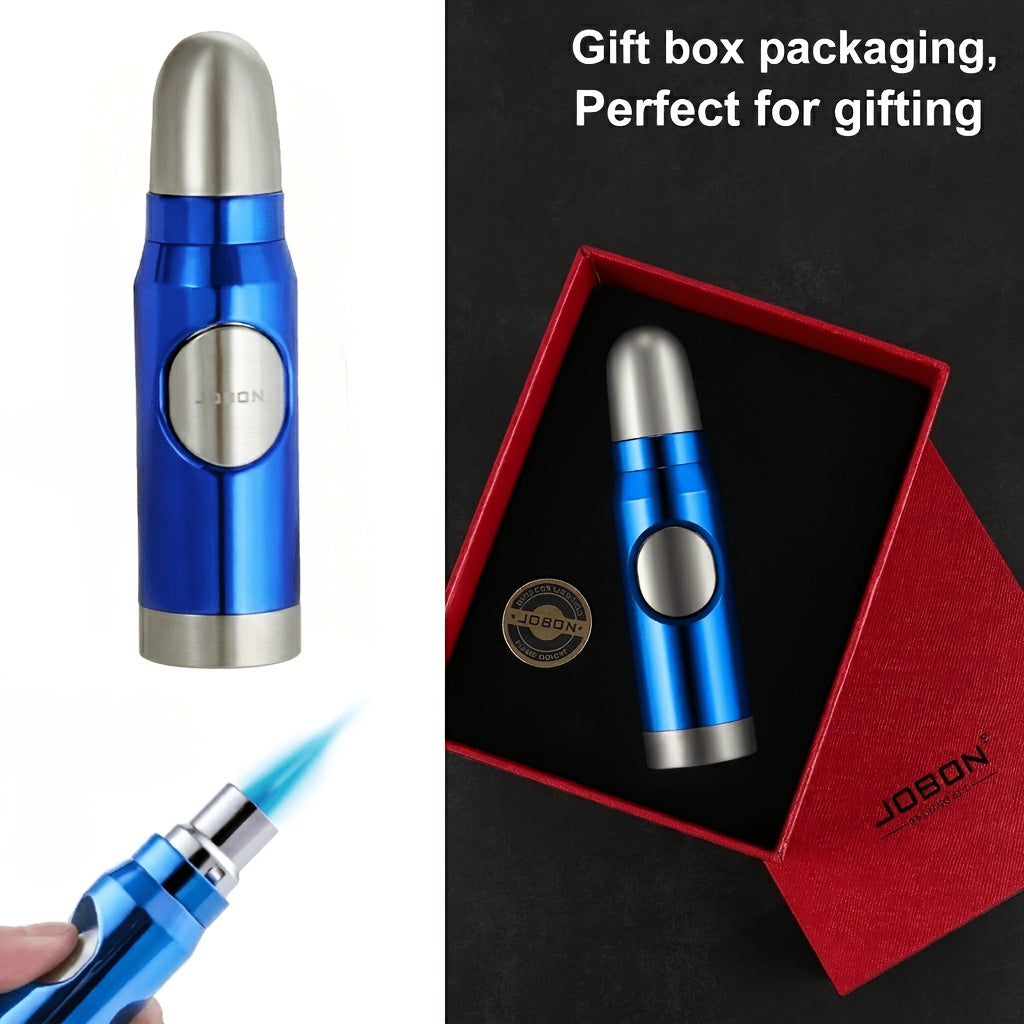 Refillable Torch Lighter with Adjustable Jet Flame – Butane Igniter for Candle, BBQ Grill, Camping & Outdoor Use, No Battery Required, Gift Box Included (Gas Not Included)