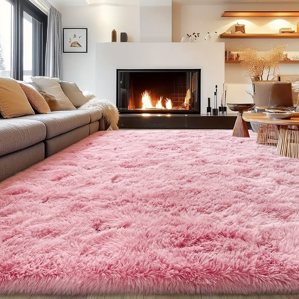 Fluffy Shag Area Rug 8x10 Feet – Ultra Soft Plush Non-Slip Large Living Room Rug, Fuzzy Bedroom Carpet for Teen Dorm, Study Room & Home Decor – Multiple Colors