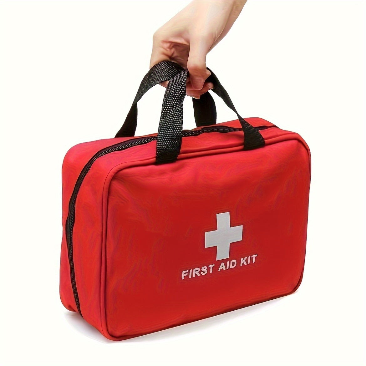 152 Piece First Aid Kit Waterproof Compact Trauma Medical Emergency Kit for Home Office Car Travel Camping Hiking Boating Outdoor Survival with Premium Supplies Red