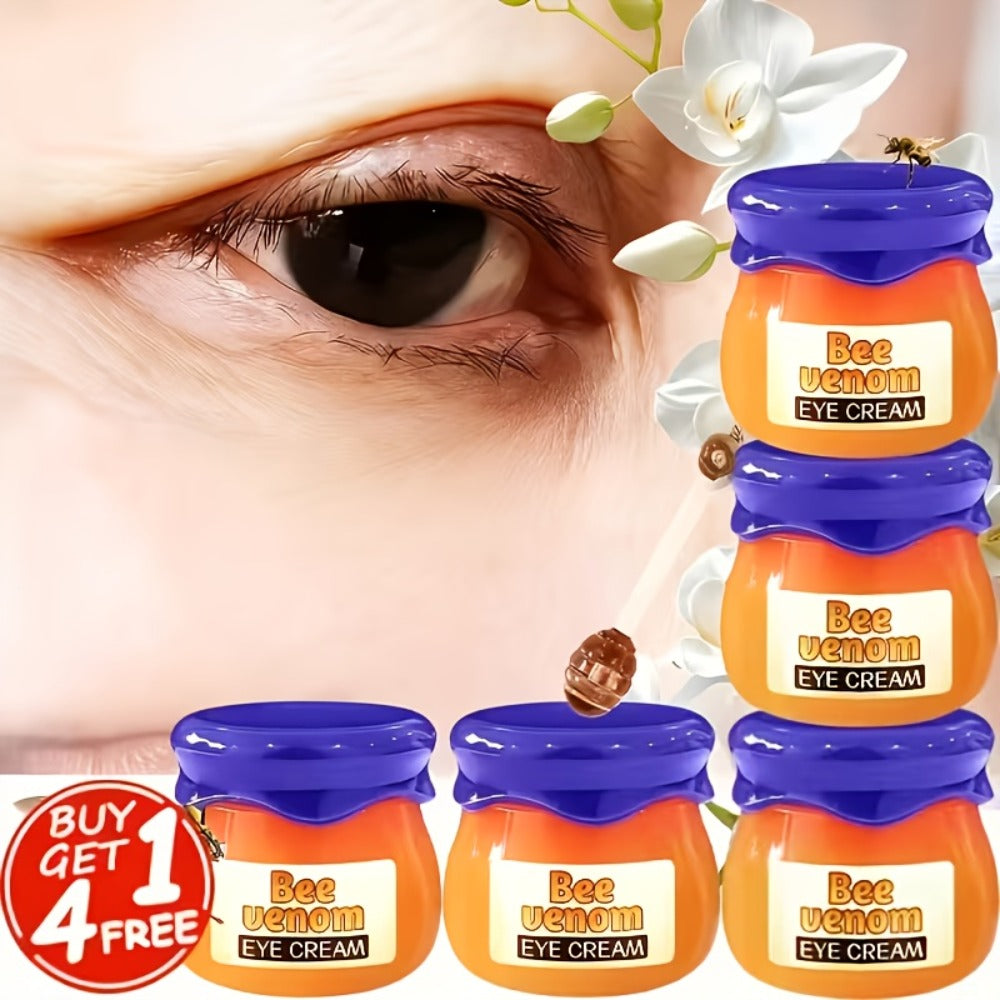 Bee Venom Eye Cream 5 Pack Instant Lifting Firming Anti-Aging Under Eye Treatment - Dark Circles Puffy Eyes Eye Bags Wrinkles Antioxidant Formula for Women All Skin Types