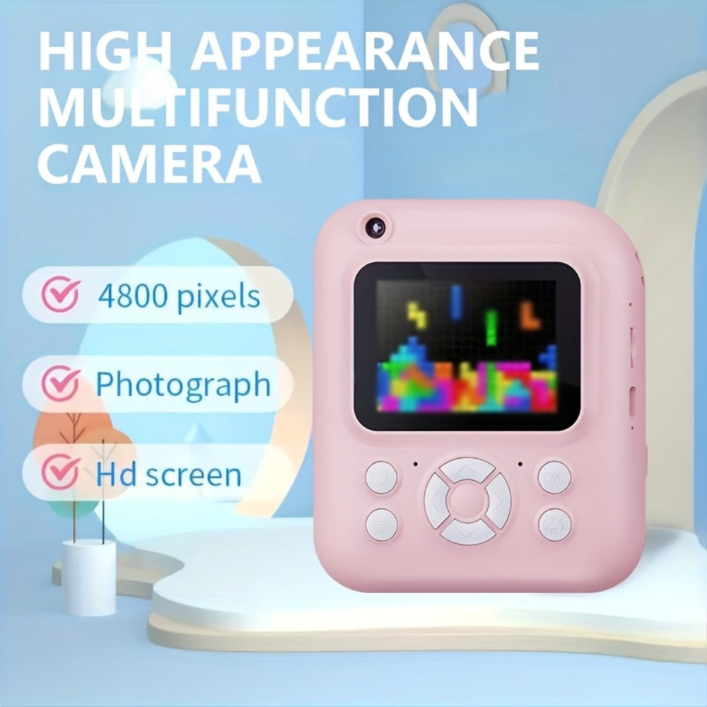 Kids Instant Print Camera with MP3 Player, Games, 10x Zoom and 2.4-Inch Screen
