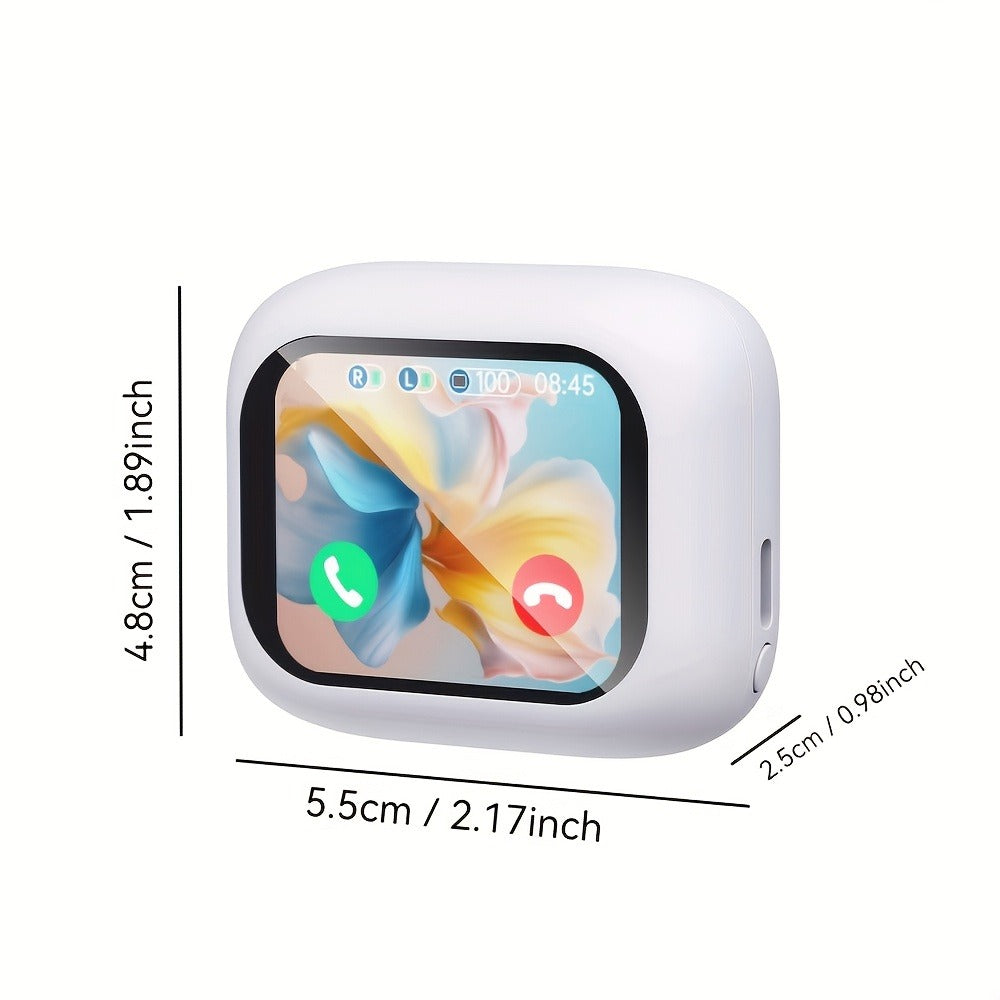 LED Touchscreen Wireless Earbuds Bluetooth 5.4, ANC/ENC Noise Cancelling, 48H Playtime, Touch Screen Control, LED Display Charging Case, True Wireless Earphones for Work Sport Travel