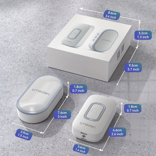 Wireless Doorbell Kit with USB Receiver, 60 Melodies, 5 Volume Levels and LED Alerts