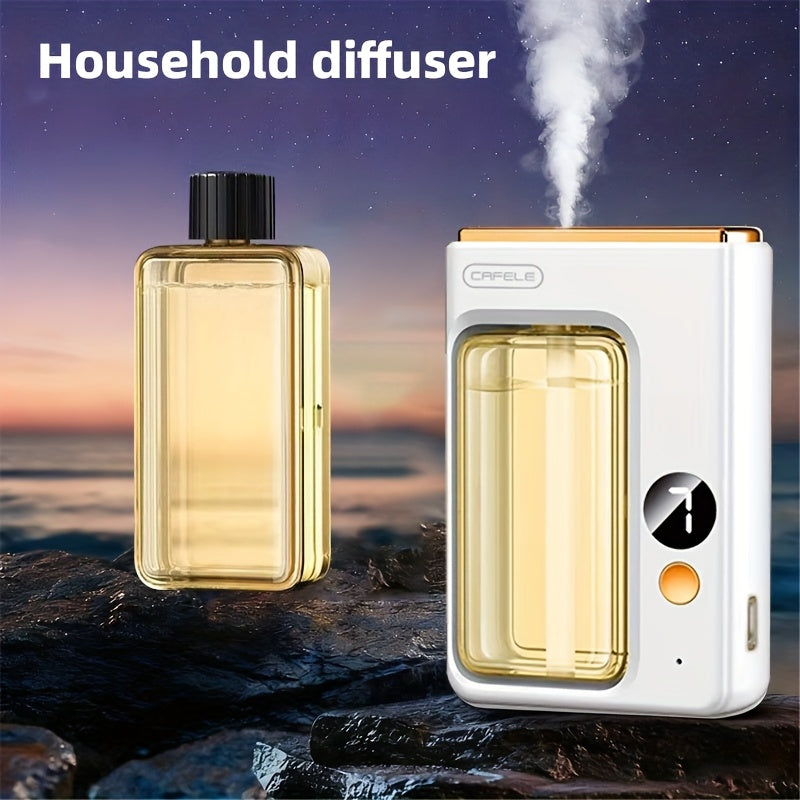 Essential Oil Diffuser for Home Bedroom – Large Capacity Ultrasonic Aroma Humidifier, 7-Level Mist, USB, Auto Shut-Off | Encounter Gardenia Hilton Shangri-La Ocean Scents | 1 or 3 Bottle Bundle