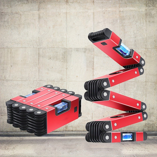 Folding Bubble Level with Multi-Angle Design for Woodworking and Post Installation