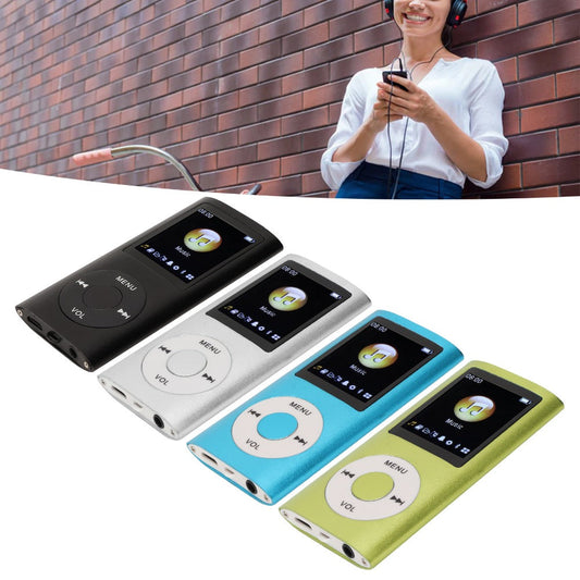 MP3 Player 8-Hour Battery 64GB Lossless FLAC, Slim 1.8 Inch LCD Aluminum Alloy Portable Music Player, Supports MP3 WMA FLAC APE, Playlist Shuffle Sleep Mode, TF Micro SD Card, Earphone & Cable Included