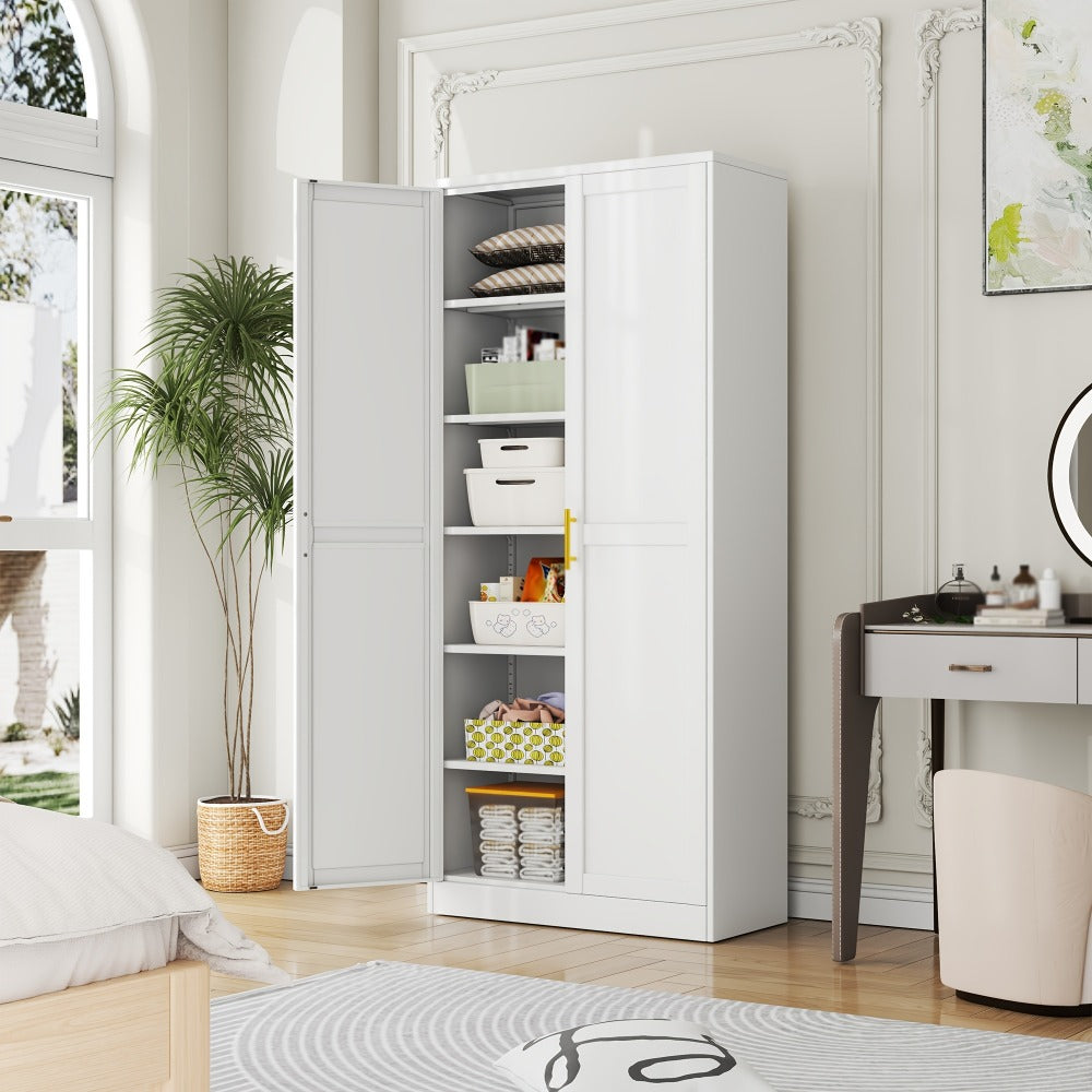 75-Inch Metal Storage Cabinets And Pantry Cabinets with Adjustable Shelves for Kitchen detail image - detail view 4